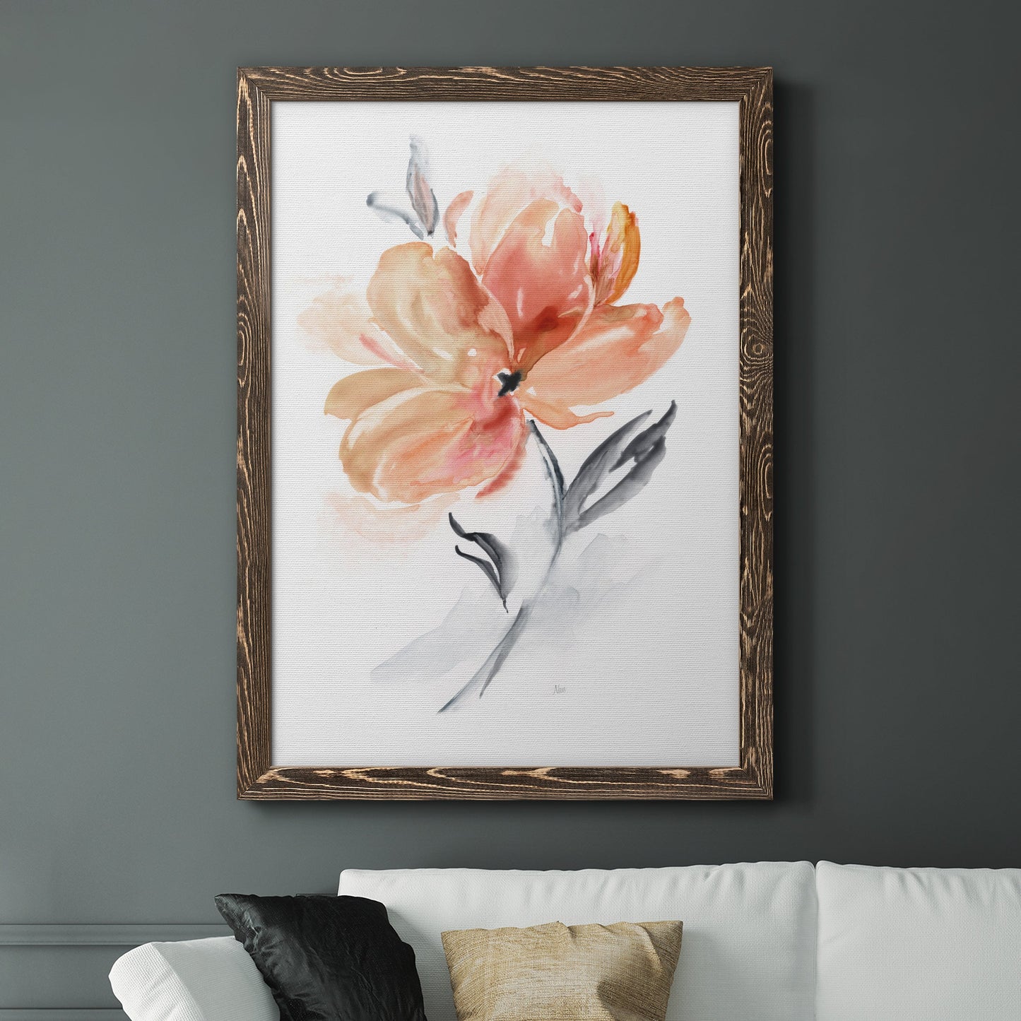 Soft Sensation II - Barnwood Framed Canvas Print