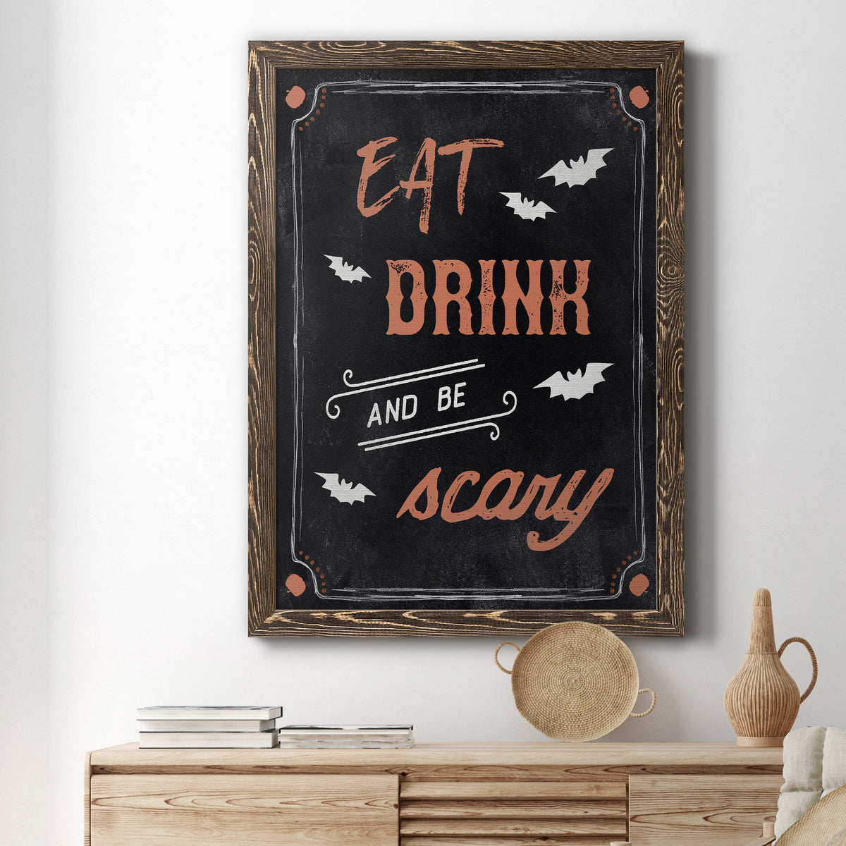 Be Scary - Barnwood Framed Canvas Print