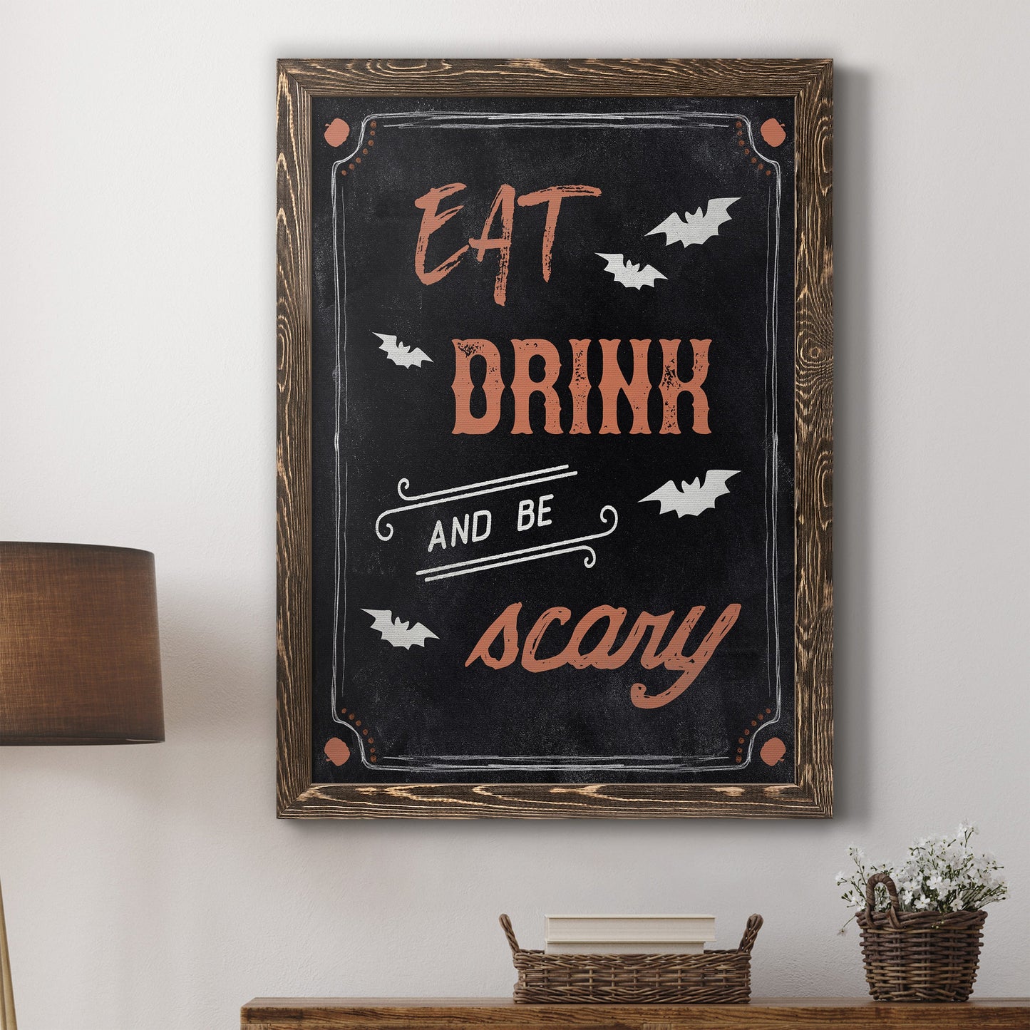 Be Scary - Barnwood Framed Canvas Print