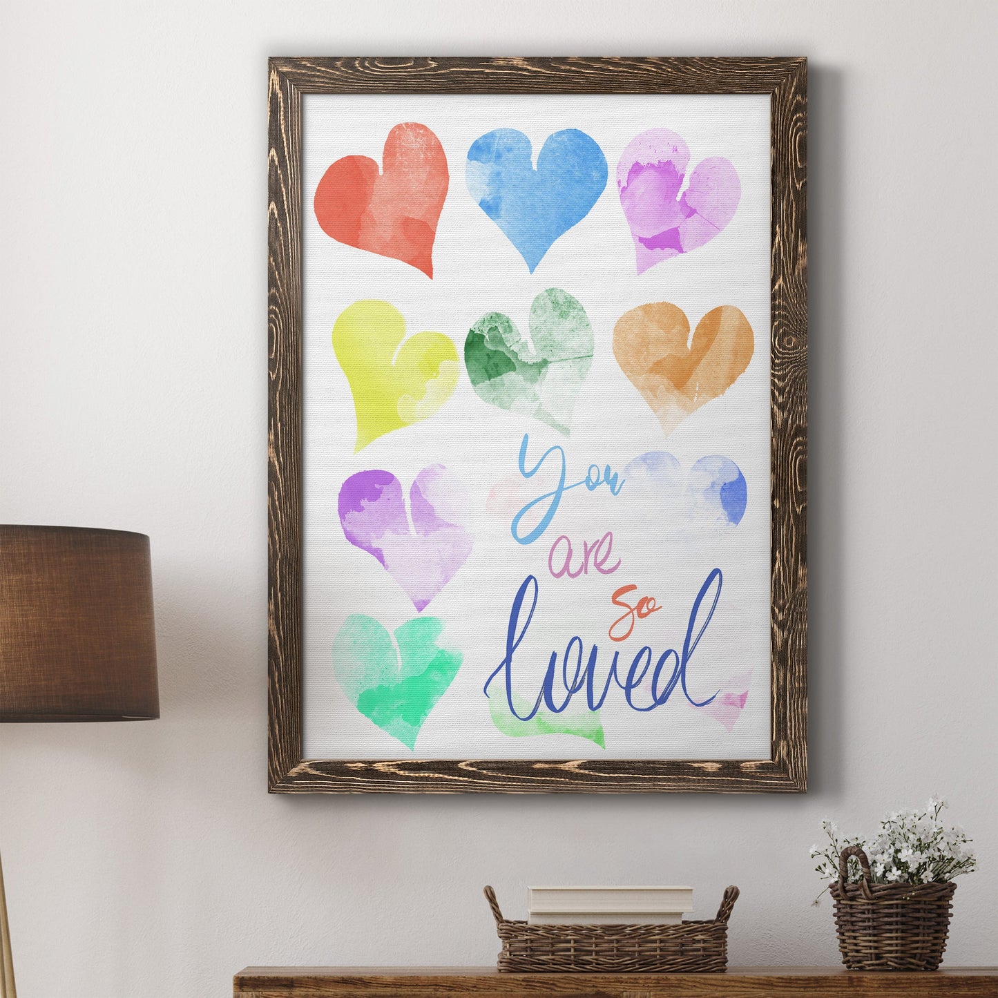 You Are So Loved - Barnwood Framed Canvas Print