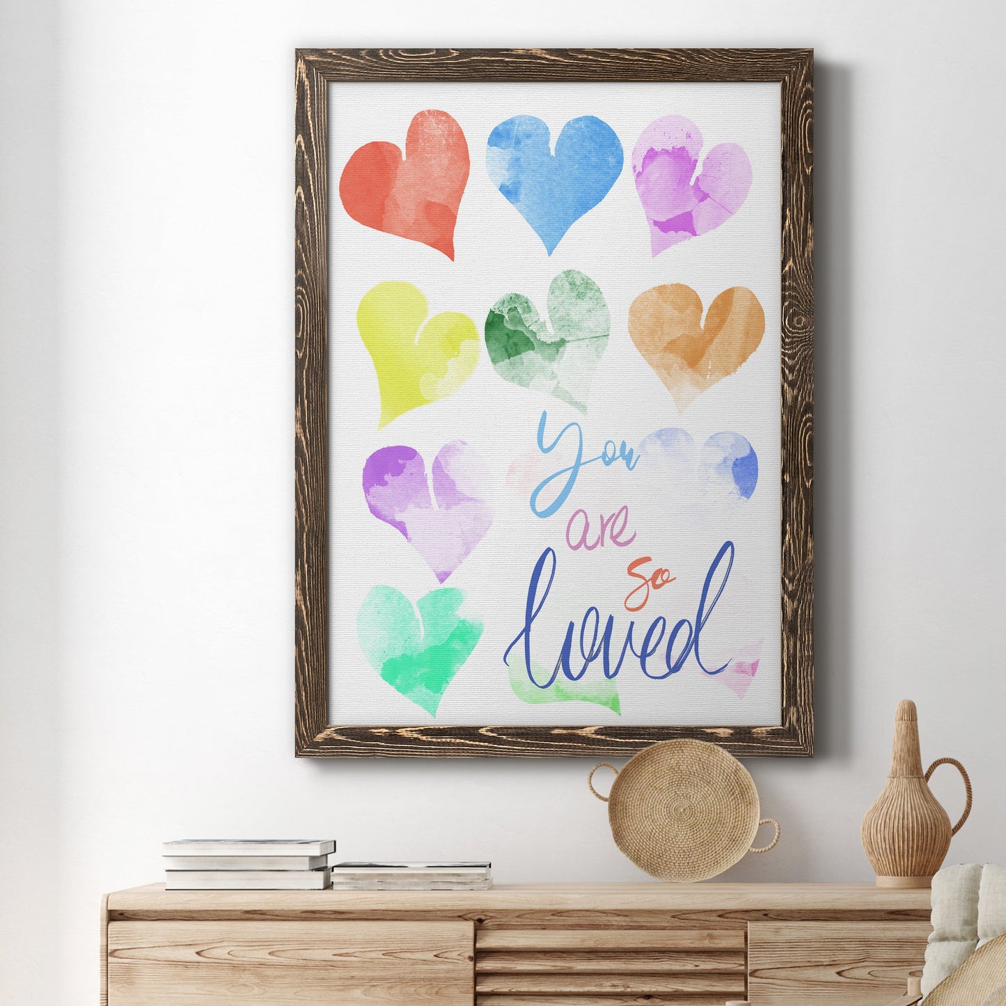 You Are So Loved - Barnwood Framed Canvas Print