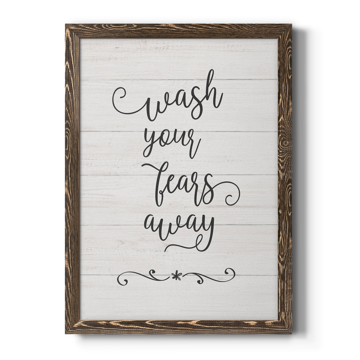 Wash Fears - Barnwood Framed Canvas Print