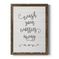 Wash Worries - Barnwood Framed Canvas Print