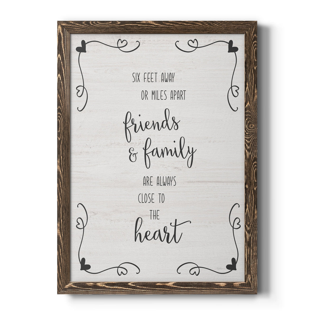 Six Feet - Barnwood Framed Canvas Print