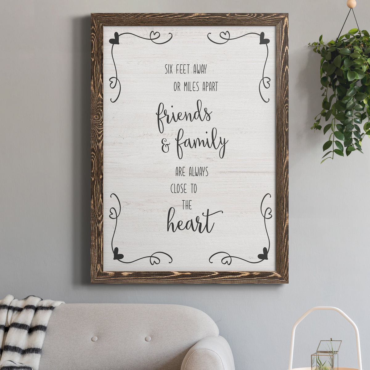 Six Feet - Barnwood Framed Canvas Print
