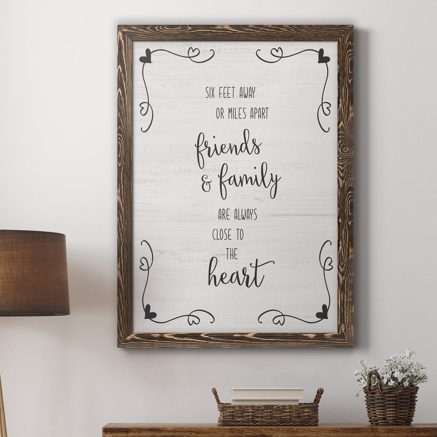 Six Feet - Barnwood Framed Canvas Print