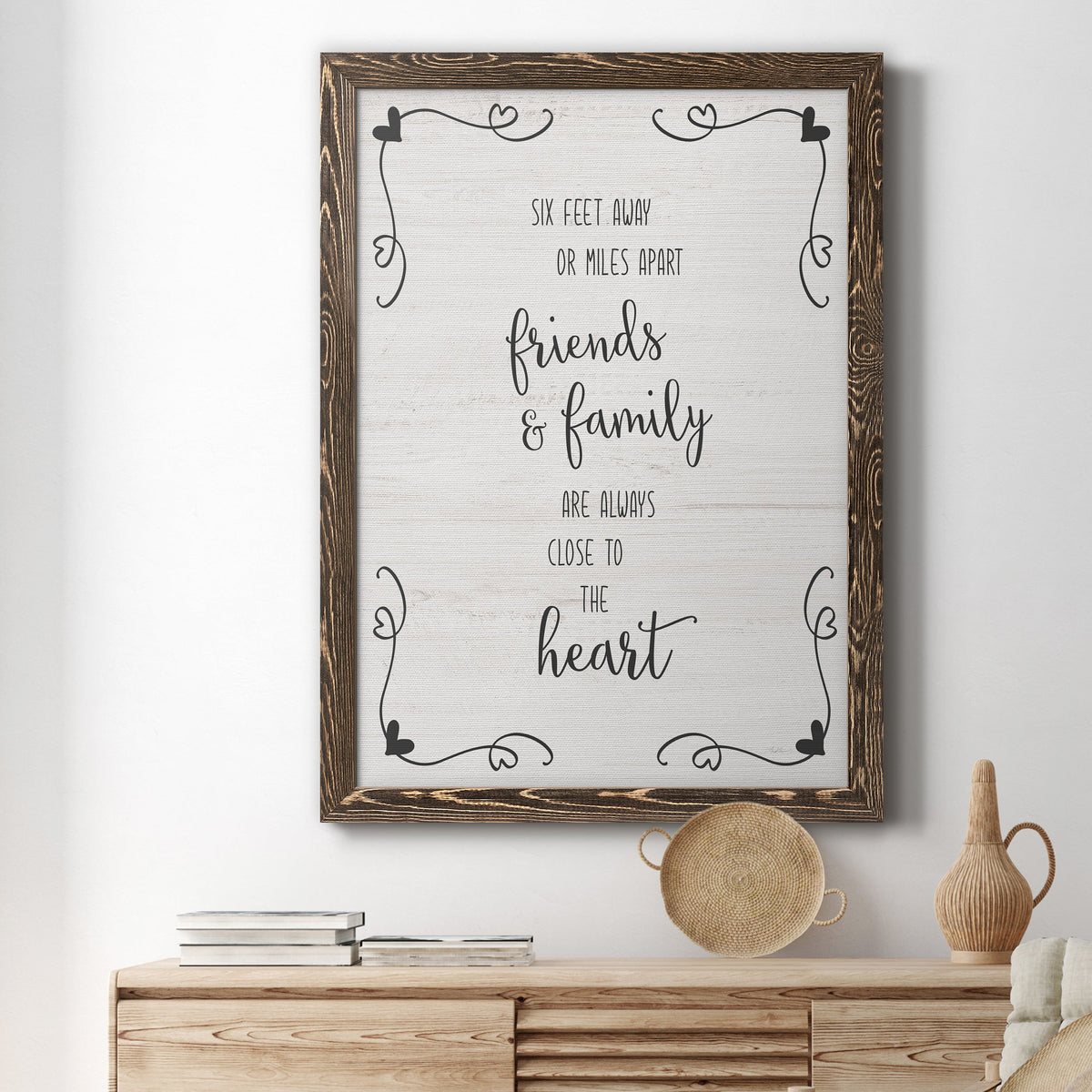 Six Feet - Barnwood Framed Canvas Print