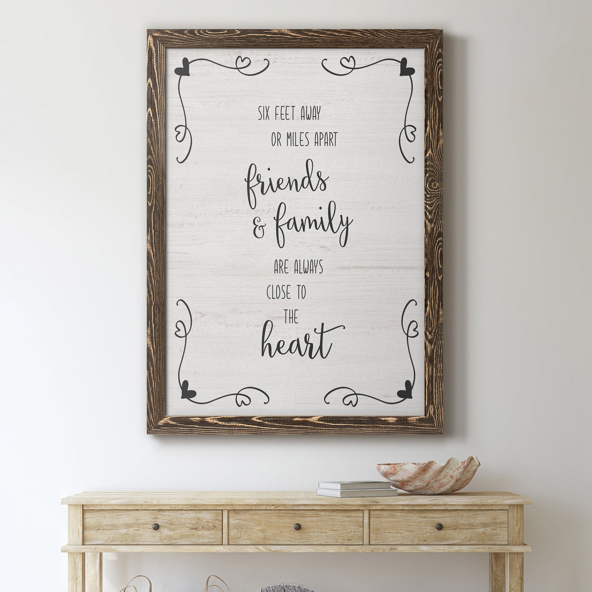 Six Feet - Barnwood Framed Canvas Print