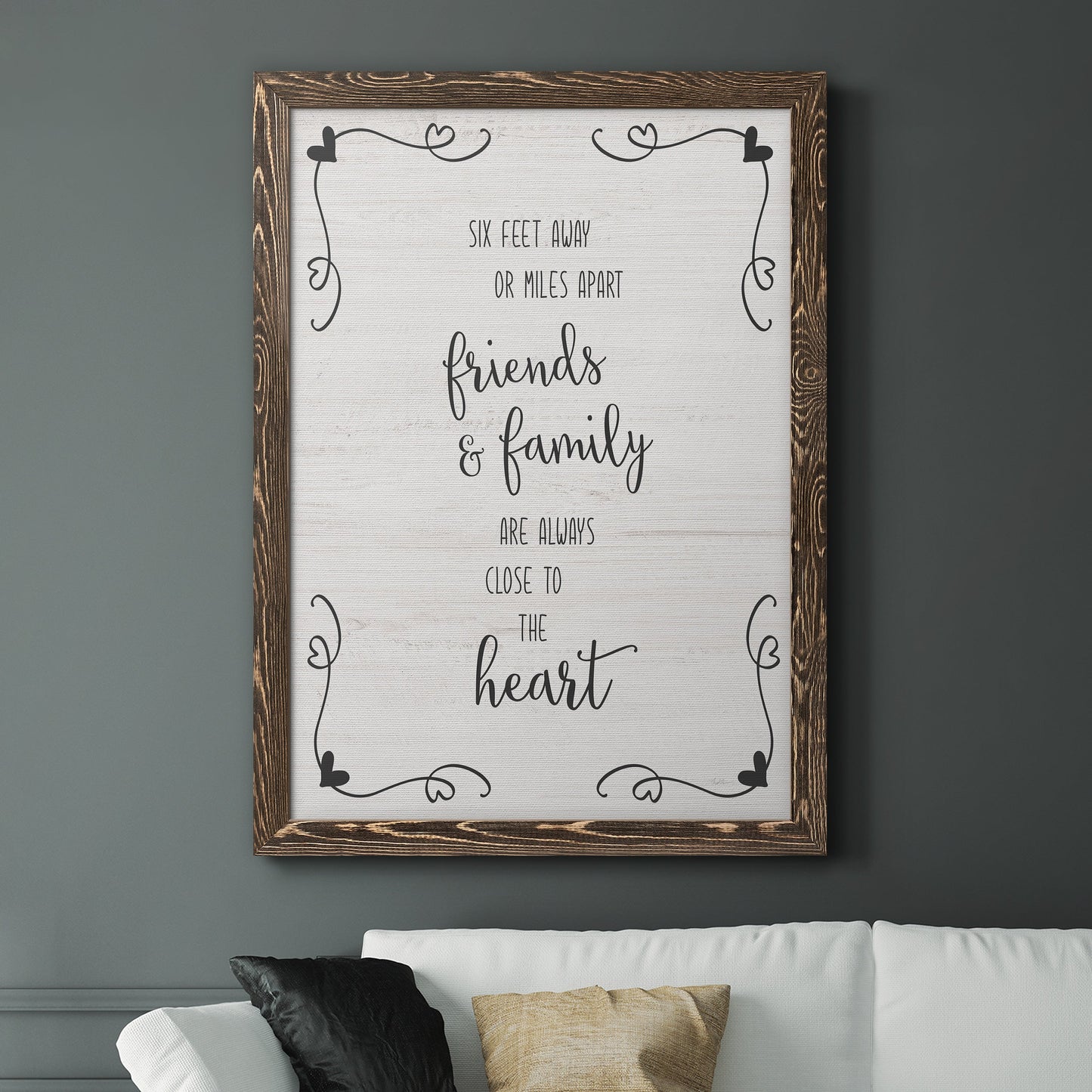 Six Feet - Barnwood Framed Canvas Print