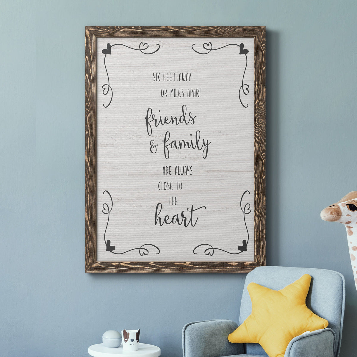 Six Feet - Barnwood Framed Canvas Print