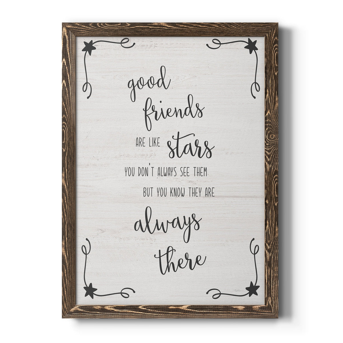 Always There - Barnwood Framed Canvas Print
