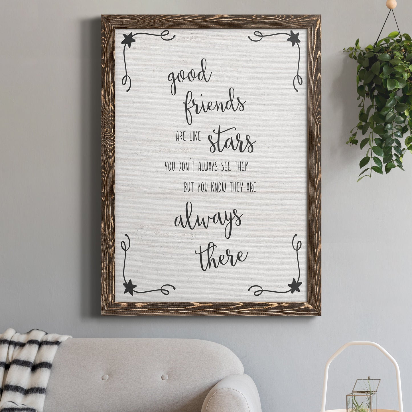 Always There - Barnwood Framed Canvas Print