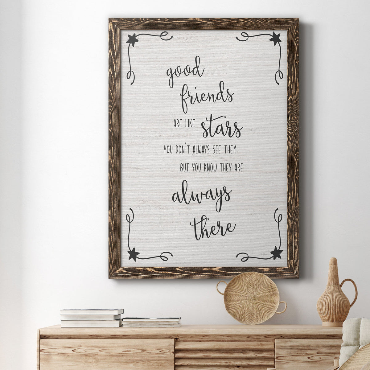 Always There - Barnwood Framed Canvas Print