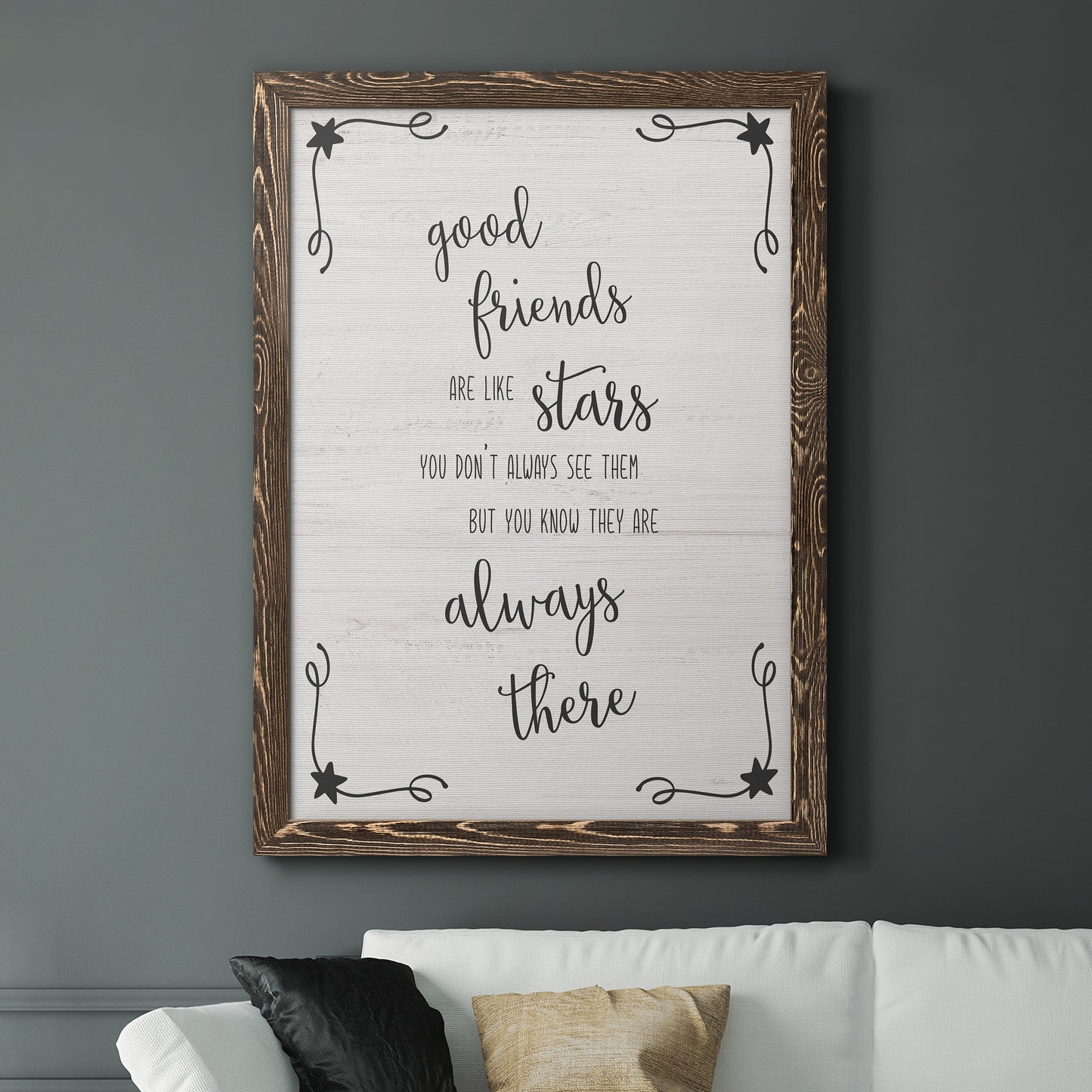 Always There - Barnwood Framed Canvas Print