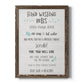 Stay Safe Rules - Barnwood Framed Canvas Print