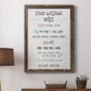 Stay Safe Rules - Barnwood Framed Canvas Print