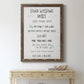 Stay Safe Rules - Barnwood Framed Canvas Print