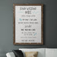 Stay Safe Rules - Barnwood Framed Canvas Print