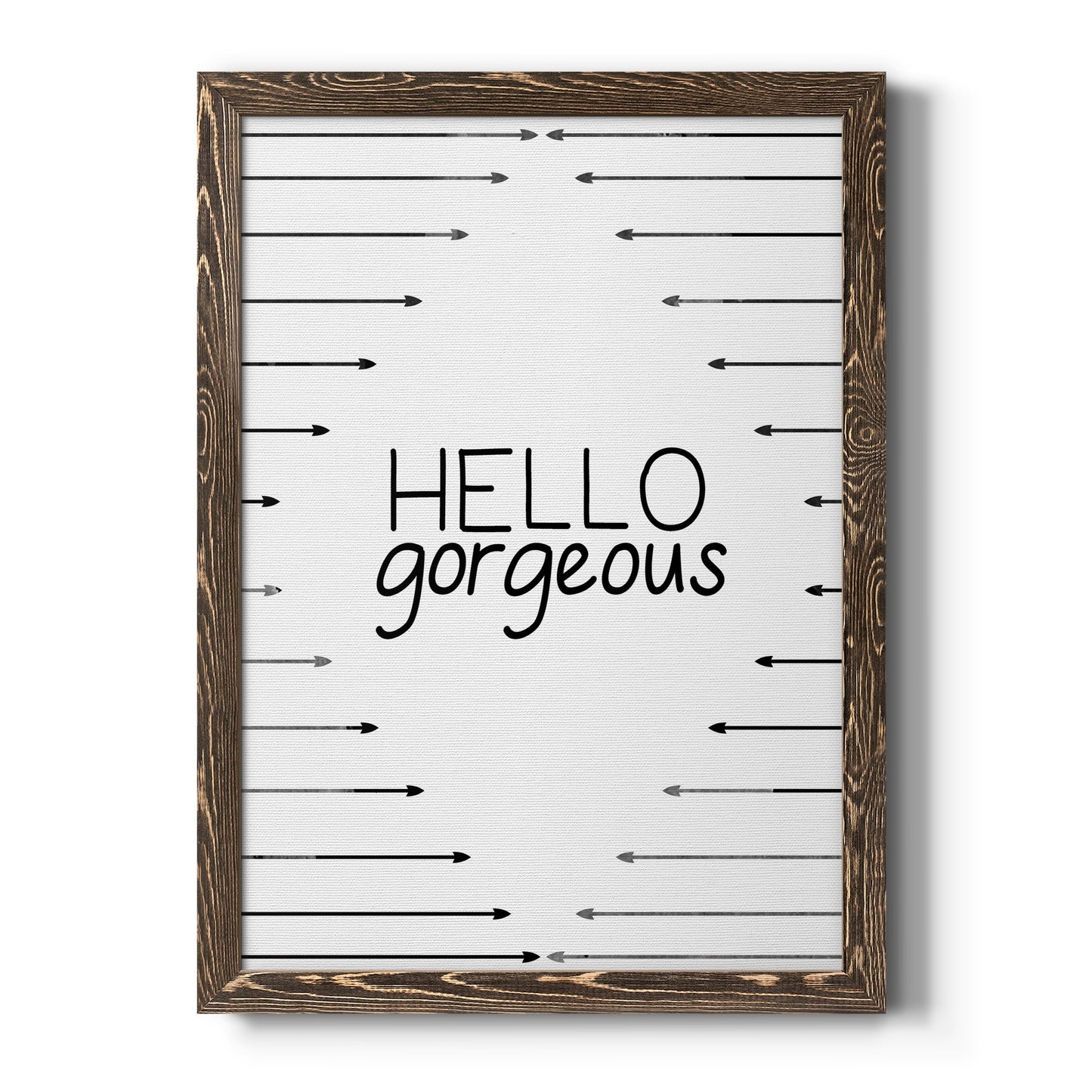 Hello Gorgeous - Barnwood Framed Canvas Print