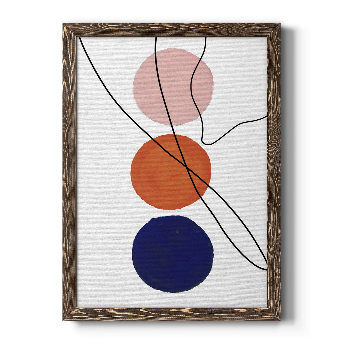 Millenium Geo Abstract - Barnwood Framed Canvas Print