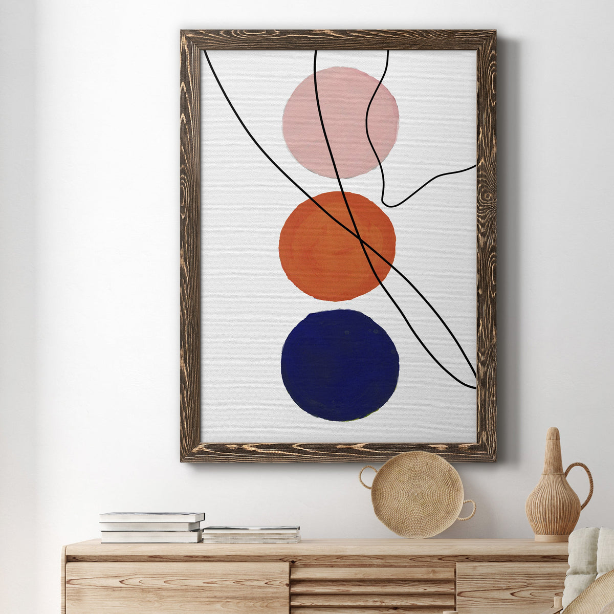 Millenium Geo Abstract - Barnwood Framed Canvas Print