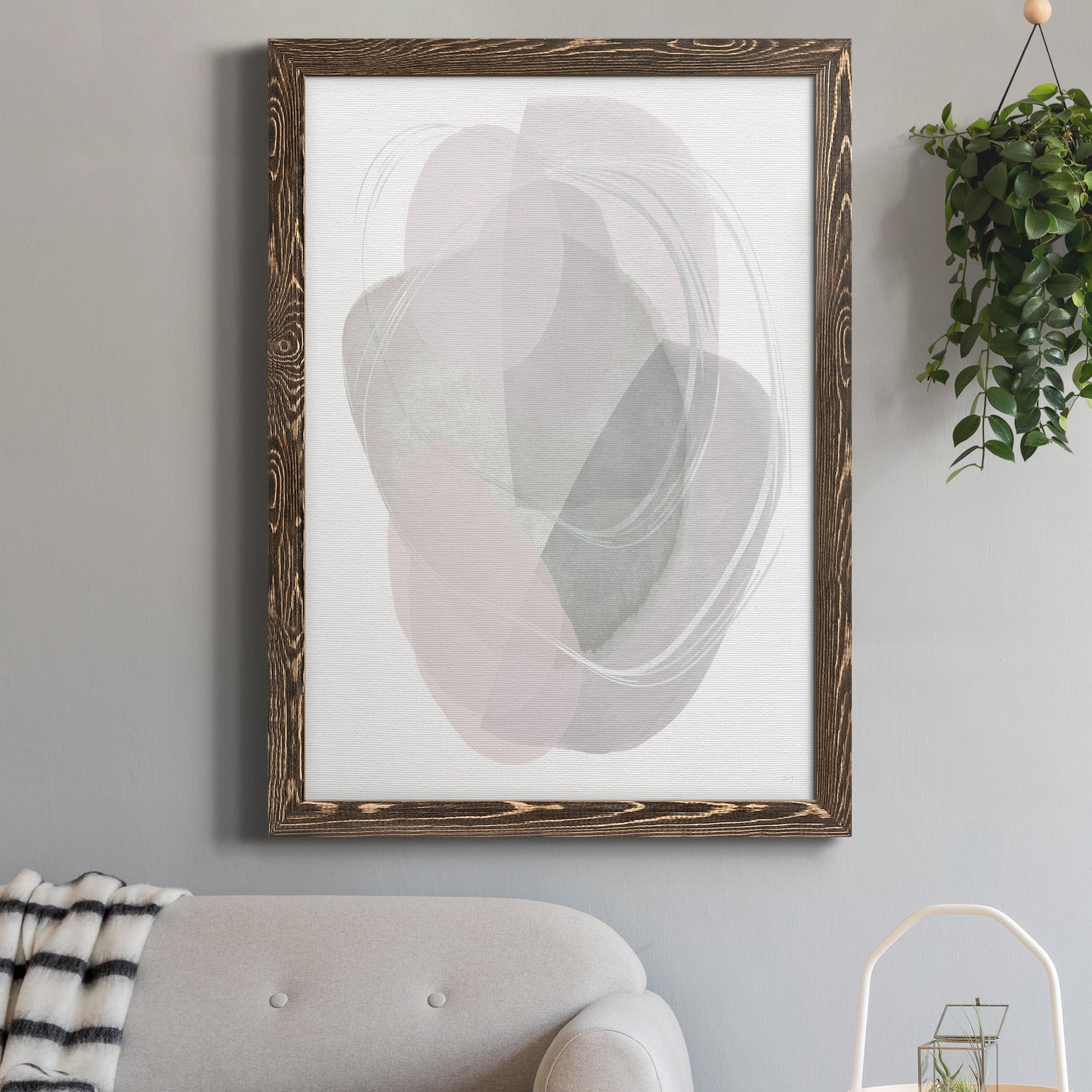 River Jewels II - Barnwood Framed Canvas Print