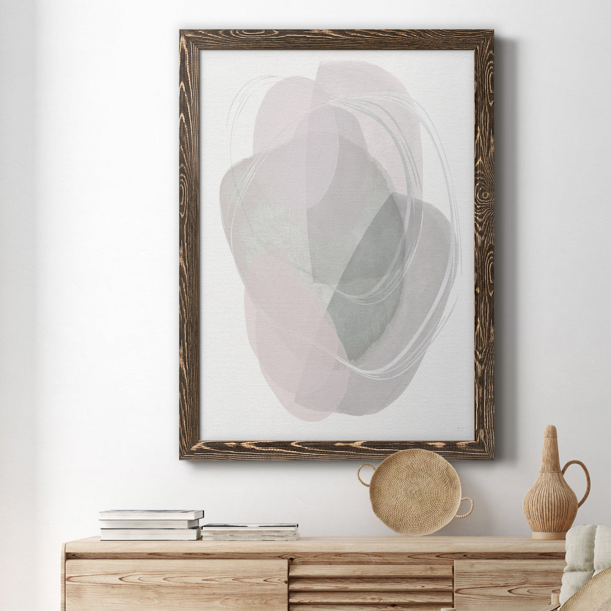 River Jewels II - Barnwood Framed Canvas Print