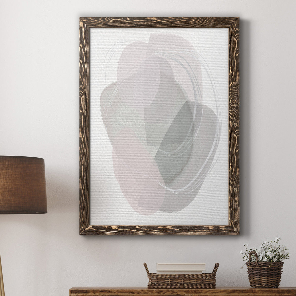 River Jewels II - Barnwood Framed Canvas Print
