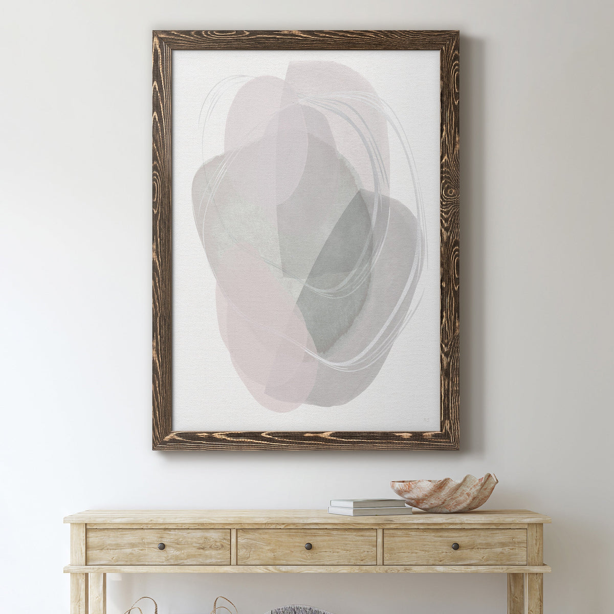 River Jewels II - Barnwood Framed Canvas Print