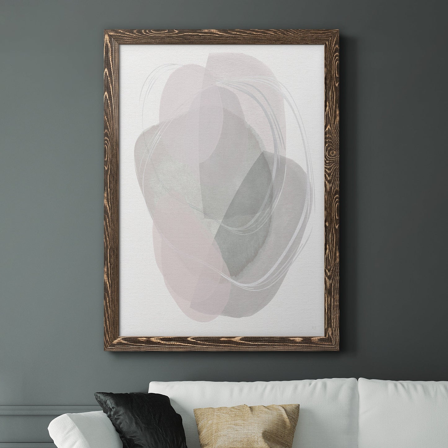 River Jewels II - Barnwood Framed Canvas Print