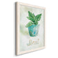 Potted Basil - Barnwood Framed Canvas Print