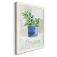 Potted Oregano - Barnwood Framed Canvas Print