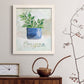 Potted Oregano - Barnwood Framed Canvas Print