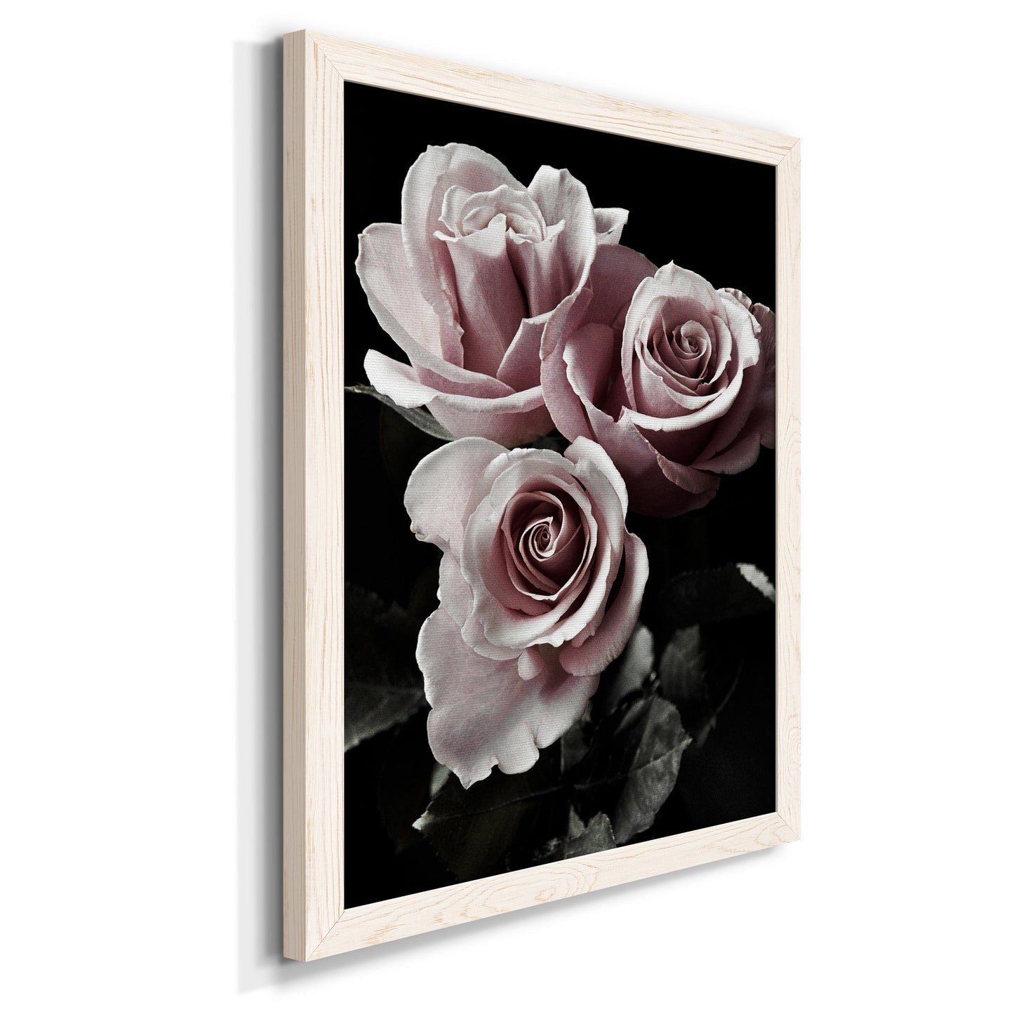 Rose Noir I - Barnwood Framed Canvas Print