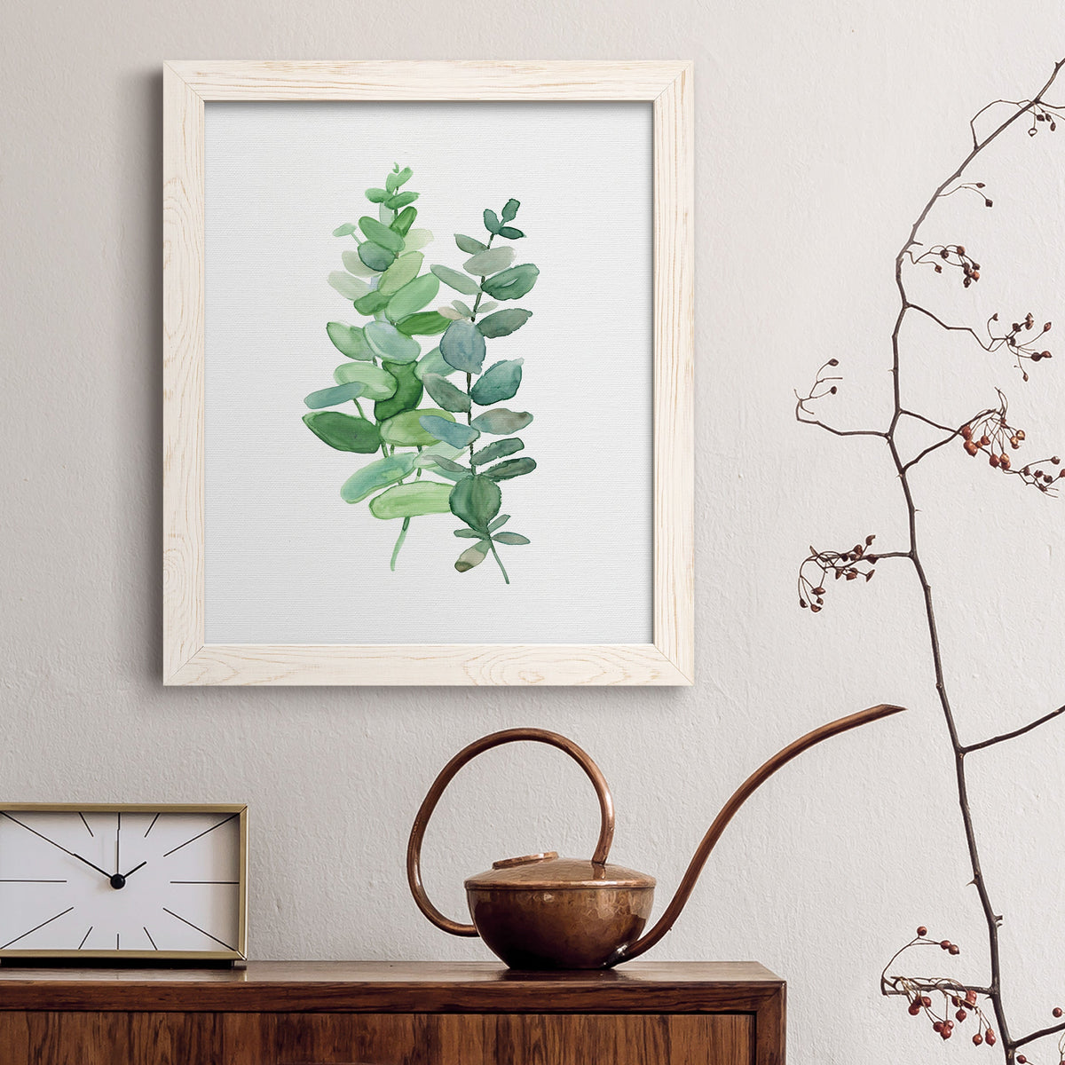 Eucalyptus II - Barnwood Framed Canvas Print