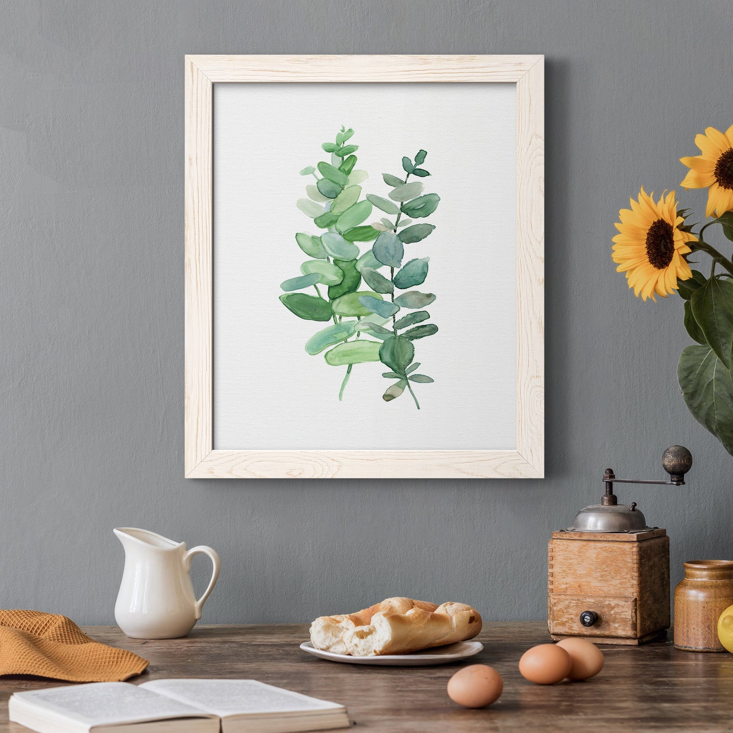 Eucalyptus II - Barnwood Framed Canvas Print