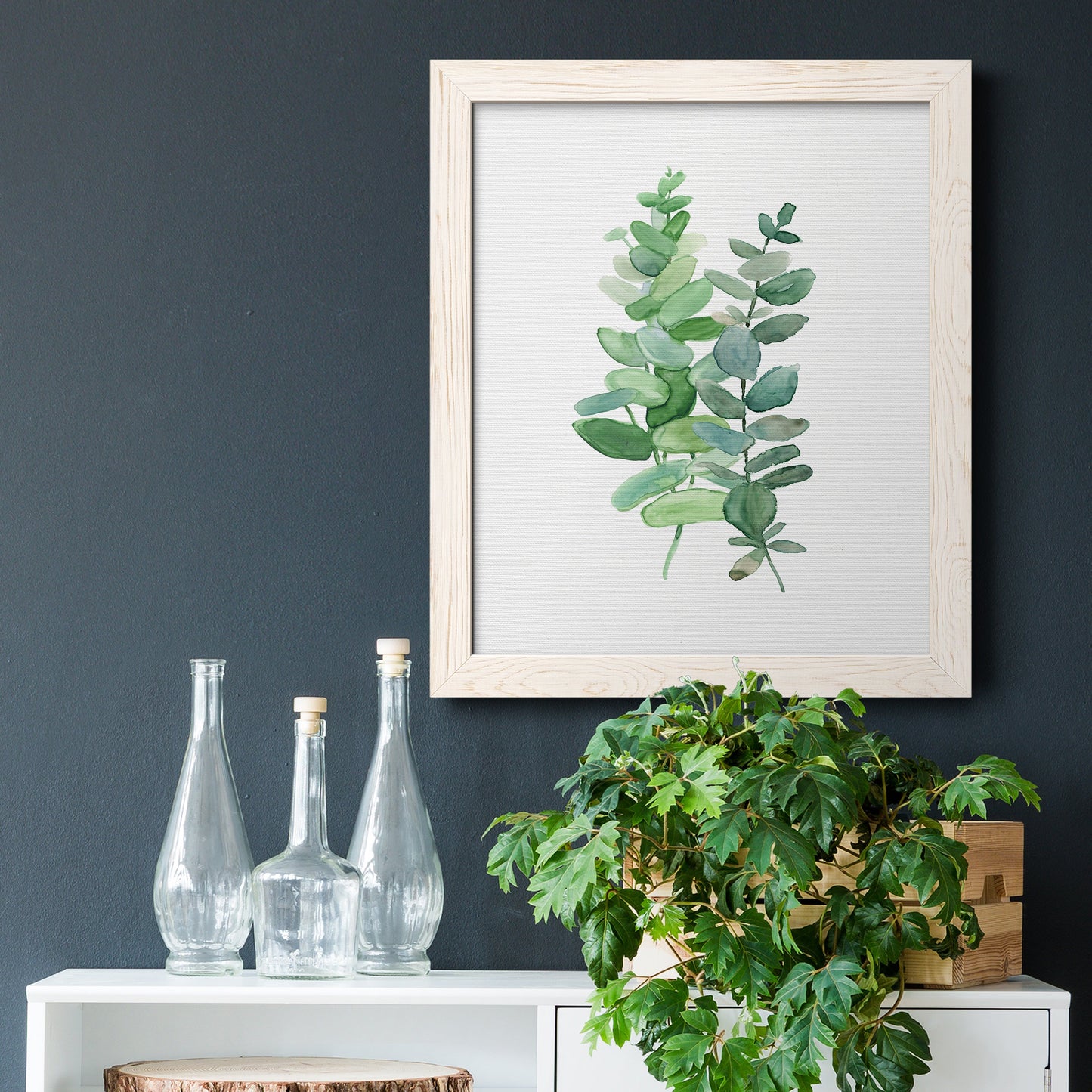 Eucalyptus II - Barnwood Framed Canvas Print