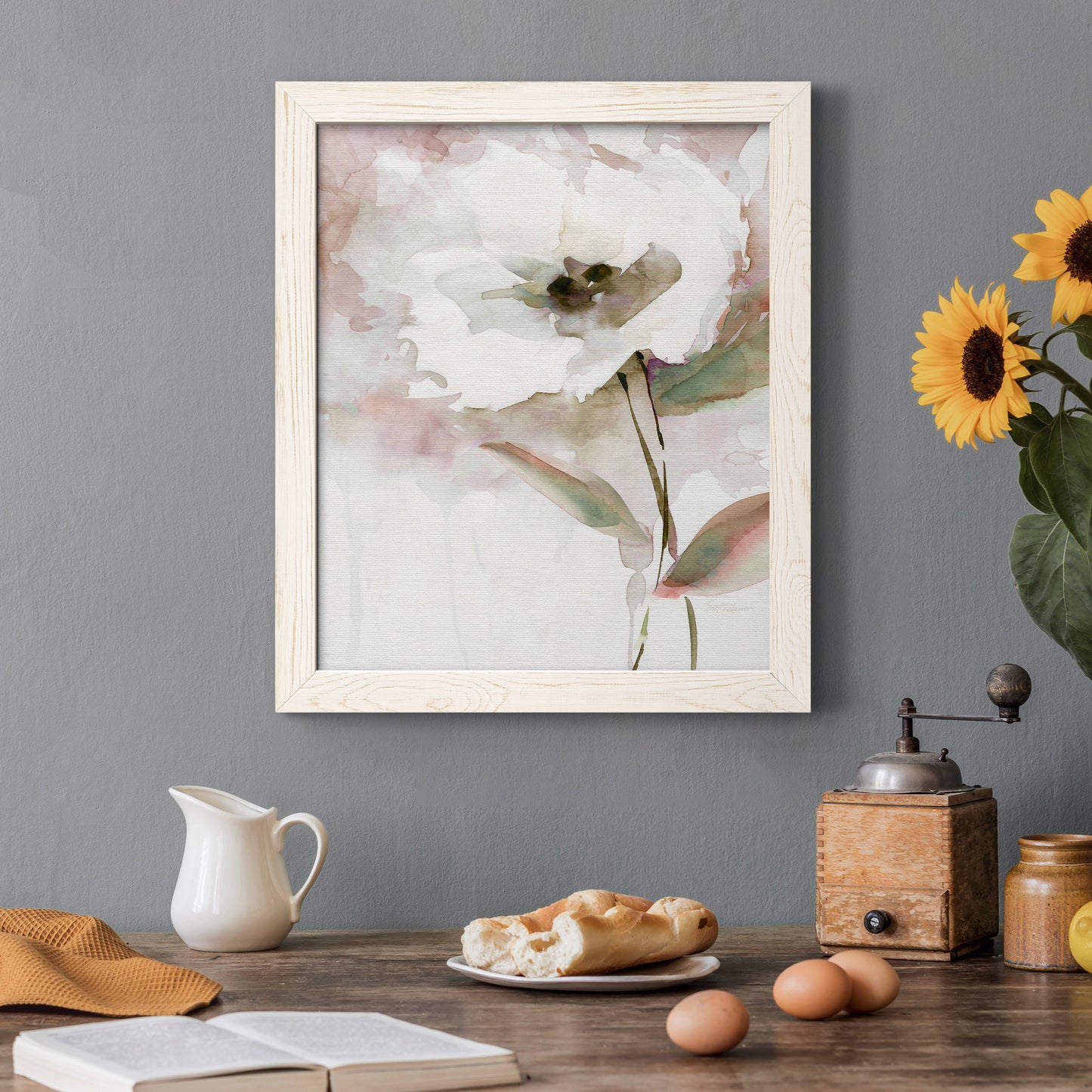 Summer Bloom II - Barnwood Framed Canvas Print