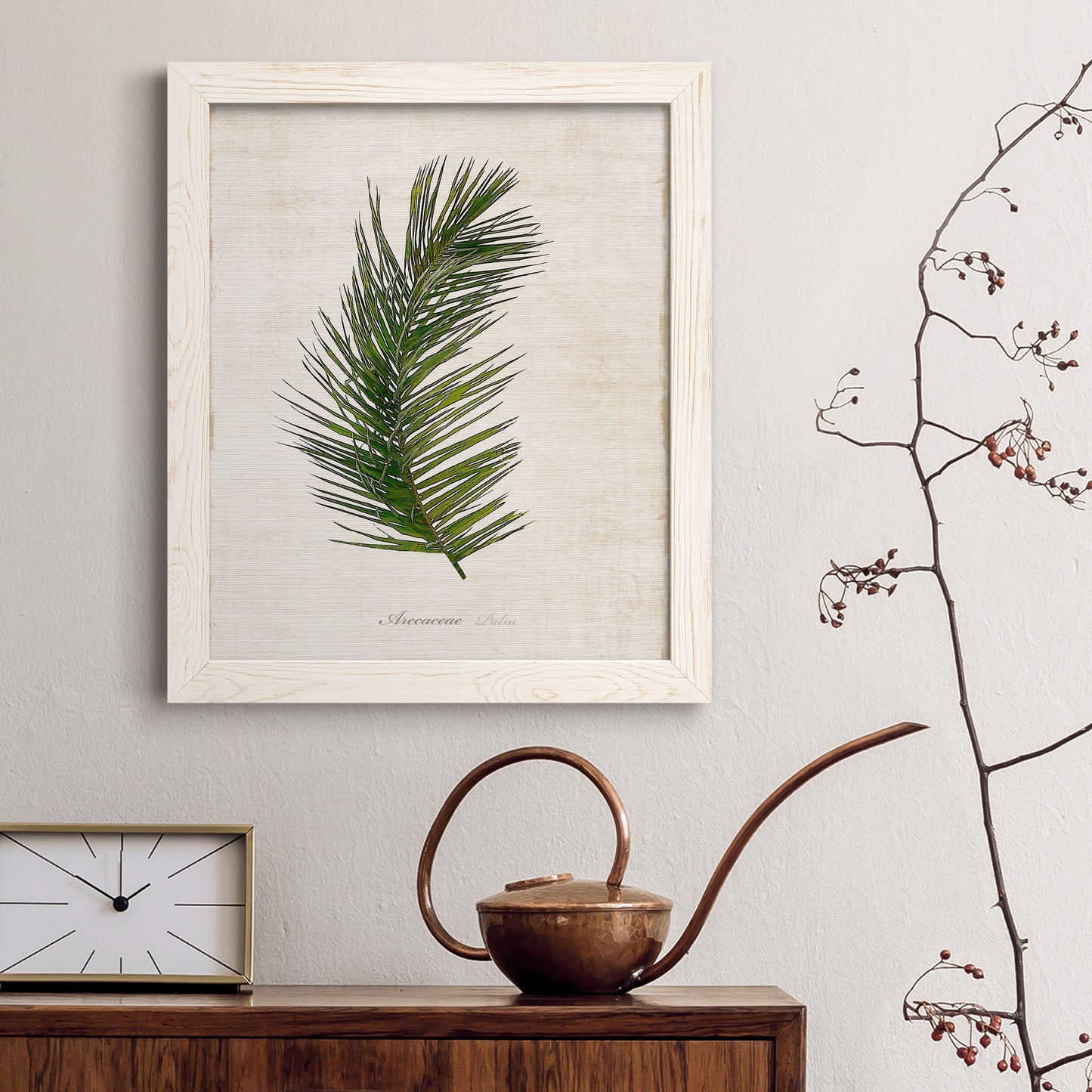 Palm Botanical II - Barnwood Framed Canvas Print