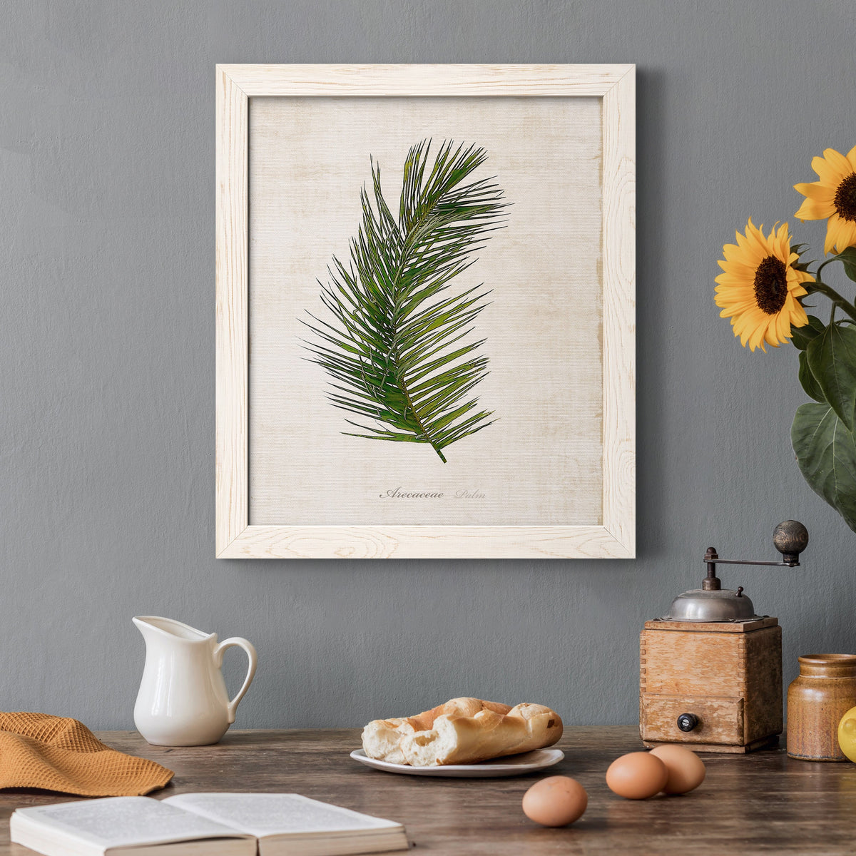 Palm Botanical II - Barnwood Framed Canvas Print