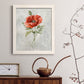 Linen Poppy - Barnwood Framed Canvas Print