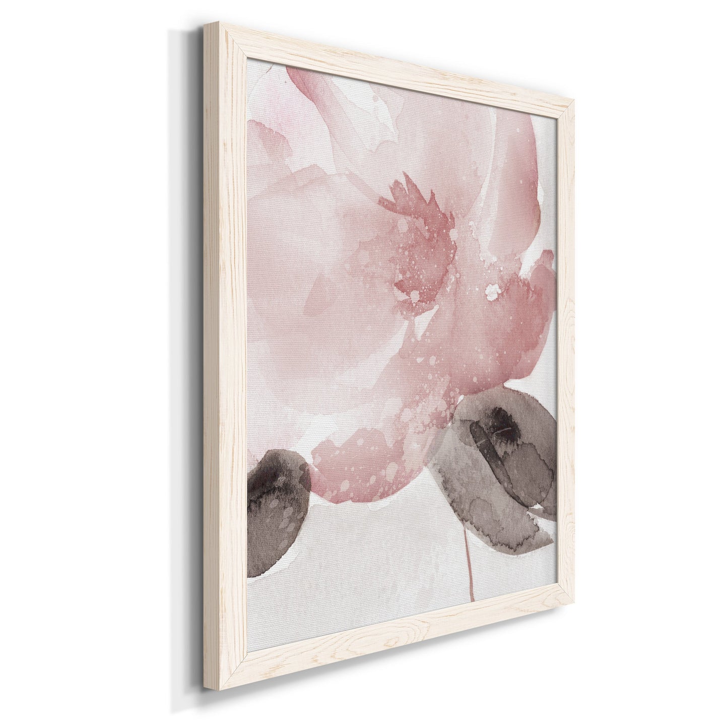 Blush Bloom I - Barnwood Framed Canvas Print