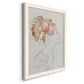Fashion Floral Silhouette I - Barnwood Framed Canvas Print
