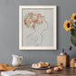 Fashion Floral Silhouette I - Barnwood Framed Canvas Print