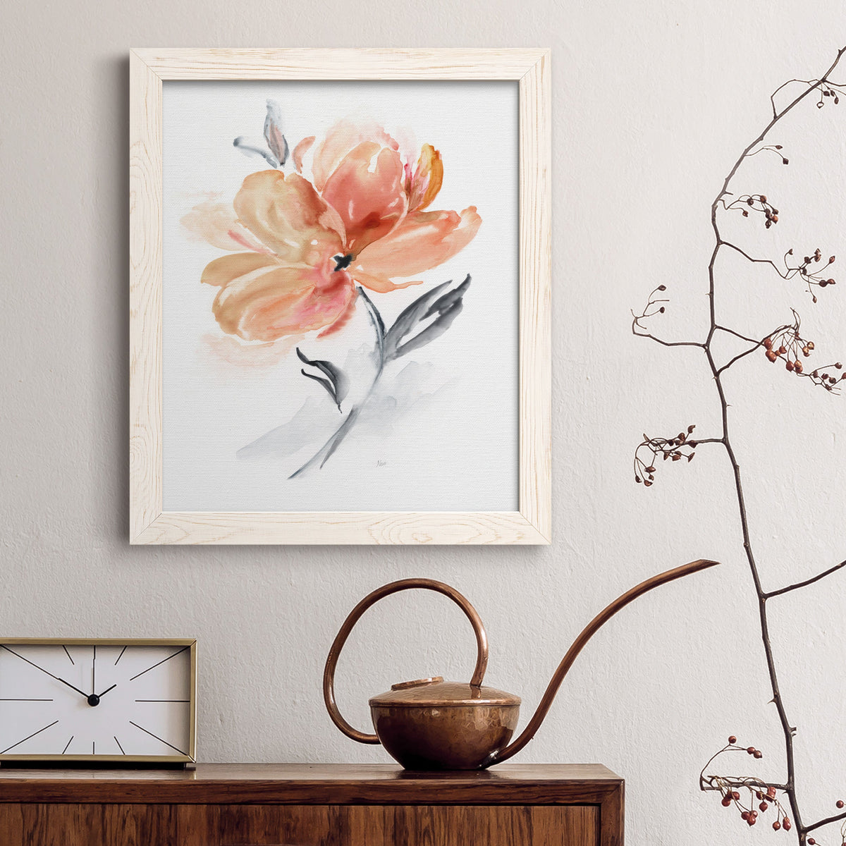 Soft Sensation II - Barnwood Framed Canvas Print