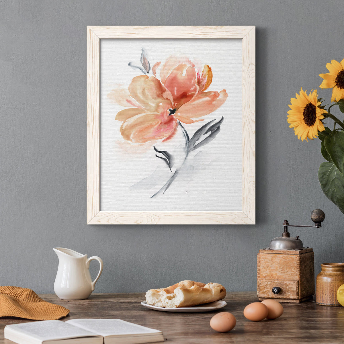 Soft Sensation II - Barnwood Framed Canvas Print