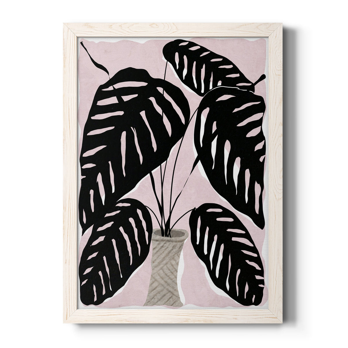 Potted Plant I - Barnwood Framed Canvas Print