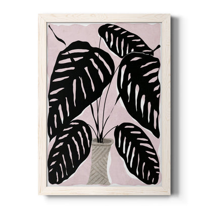 Potted Plant I - Barnwood Framed Canvas Print