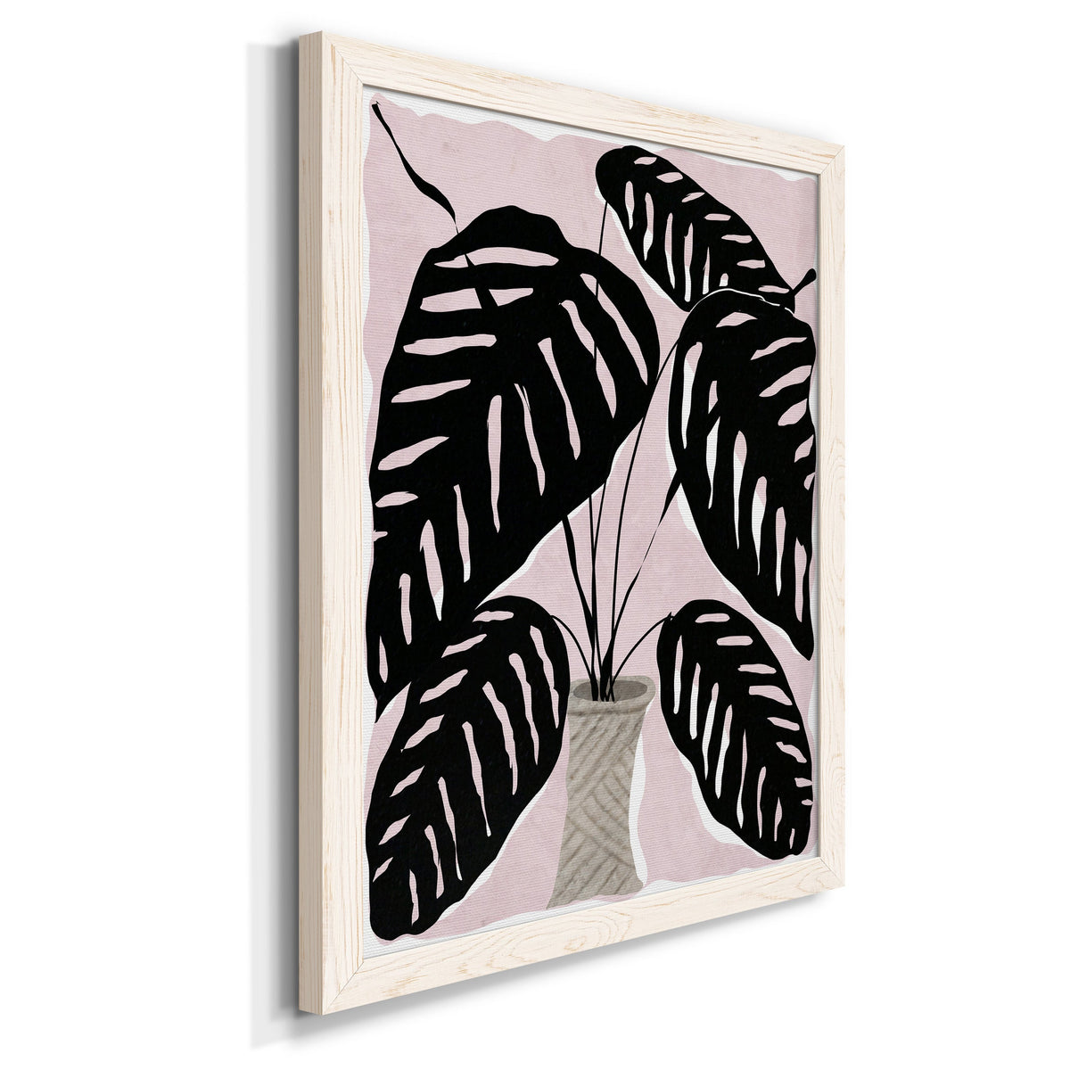 Potted Plant I - Barnwood Framed Canvas Print