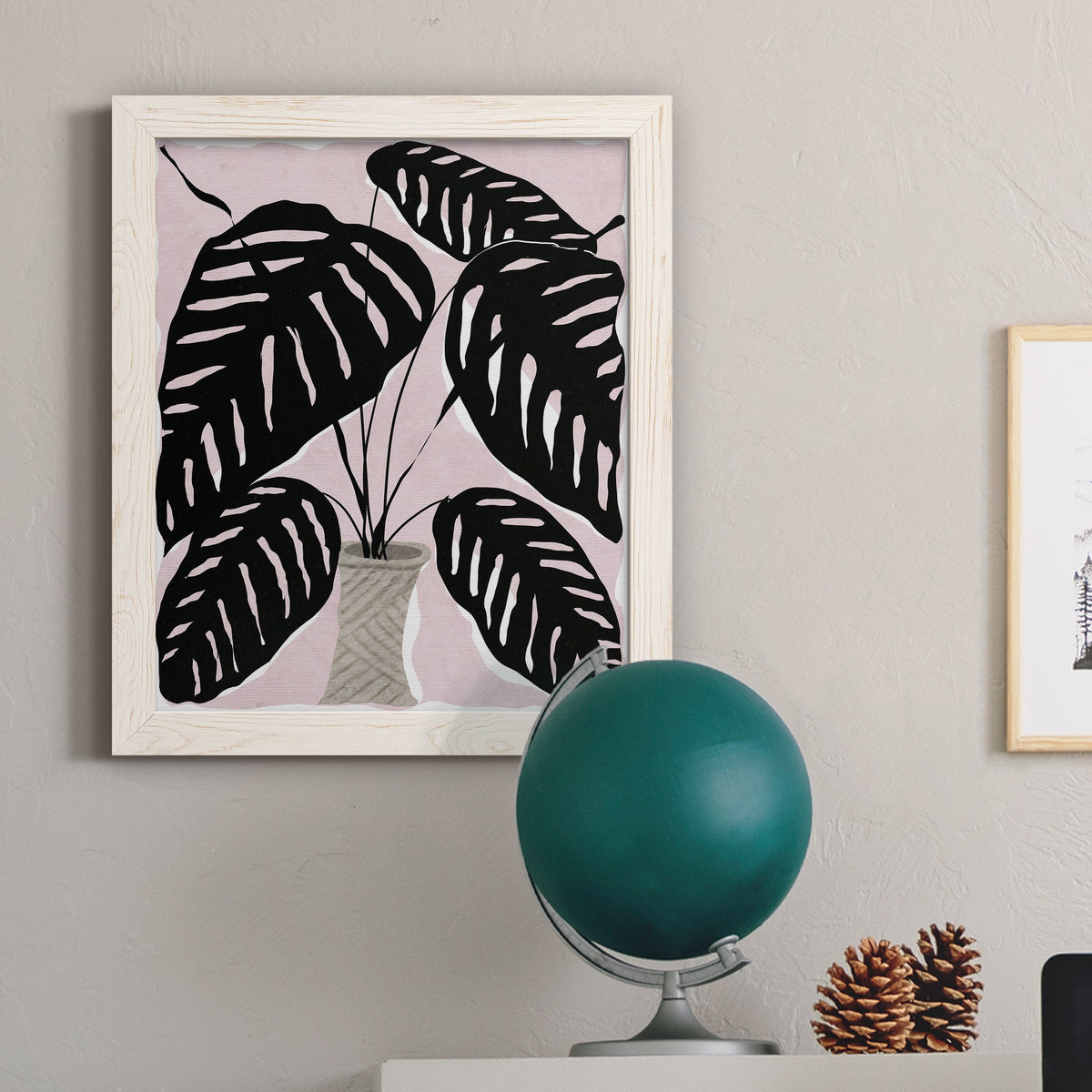 Potted Plant I - Barnwood Framed Canvas Print